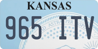 KS license plate 965ITV