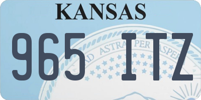 KS license plate 965ITZ
