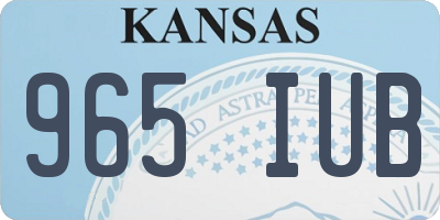 KS license plate 965IUB