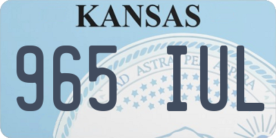 KS license plate 965IUL