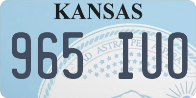 KS license plate 965IUO