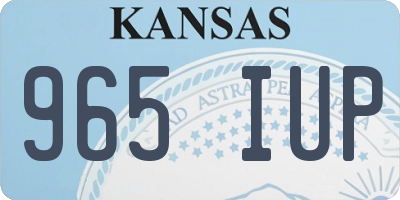 KS license plate 965IUP