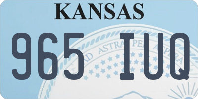 KS license plate 965IUQ