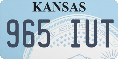 KS license plate 965IUT