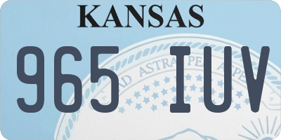 KS license plate 965IUV