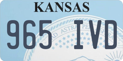KS license plate 965IVD