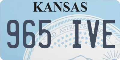 KS license plate 965IVE