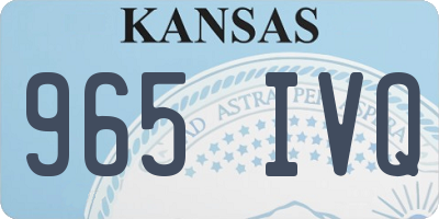 KS license plate 965IVQ