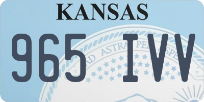 KS license plate 965IVV
