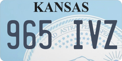 KS license plate 965IVZ