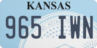 KS license plate 965IWN