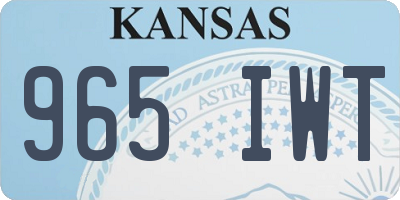 KS license plate 965IWT