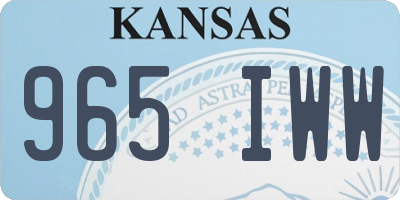 KS license plate 965IWW