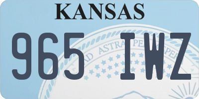 KS license plate 965IWZ