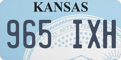 KS license plate 965IXH