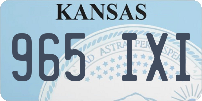 KS license plate 965IXI