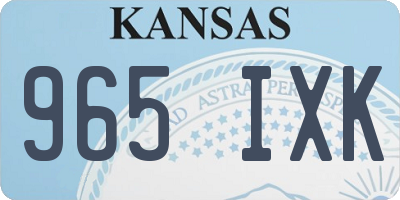 KS license plate 965IXK