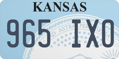 KS license plate 965IXO