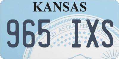 KS license plate 965IXS