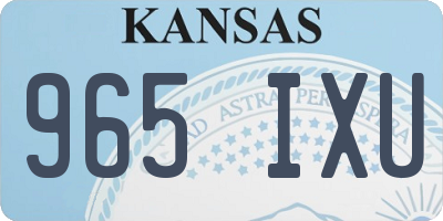 KS license plate 965IXU