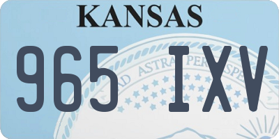 KS license plate 965IXV