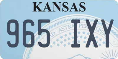 KS license plate 965IXY