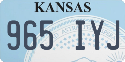 KS license plate 965IYJ