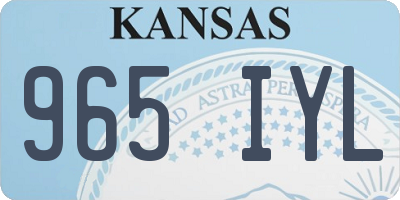 KS license plate 965IYL
