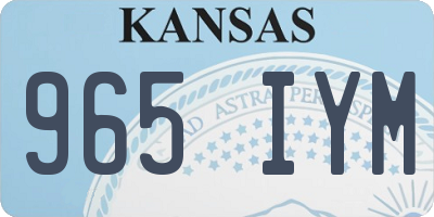 KS license plate 965IYM