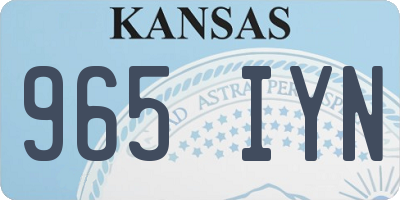KS license plate 965IYN