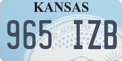 KS license plate 965IZB