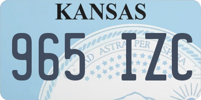 KS license plate 965IZC