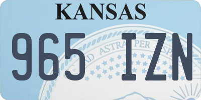KS license plate 965IZN