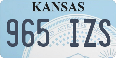 KS license plate 965IZS