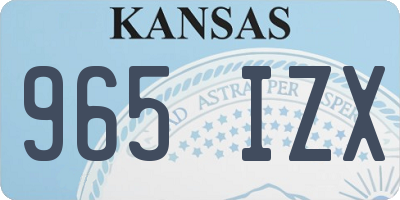 KS license plate 965IZX