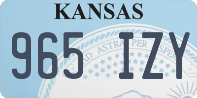 KS license plate 965IZY