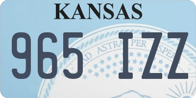 KS license plate 965IZZ