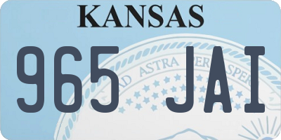 KS license plate 965JAI