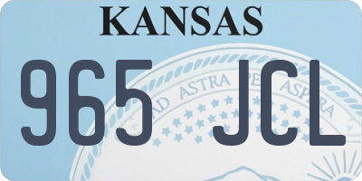 KS license plate 965JCL