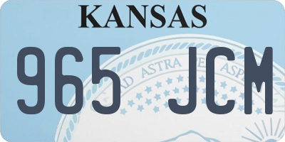 KS license plate 965JCM