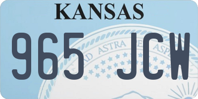 KS license plate 965JCW