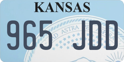 KS license plate 965JDD