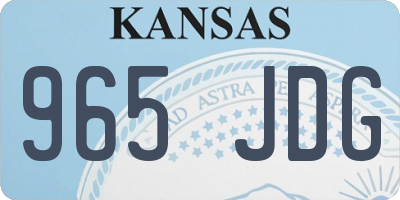 KS license plate 965JDG