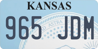 KS license plate 965JDM