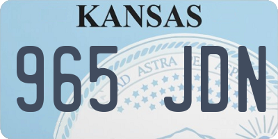 KS license plate 965JDN