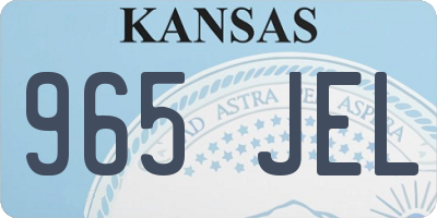 KS license plate 965JEL