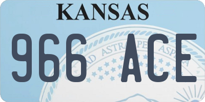 KS license plate 966ACE