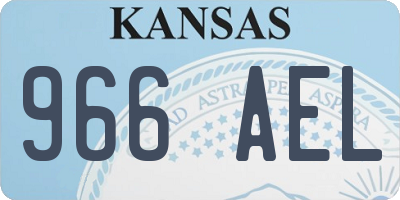 KS license plate 966AEL