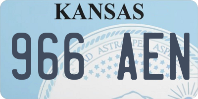 KS license plate 966AEN