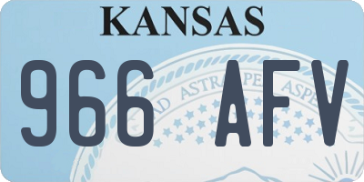 KS license plate 966AFV